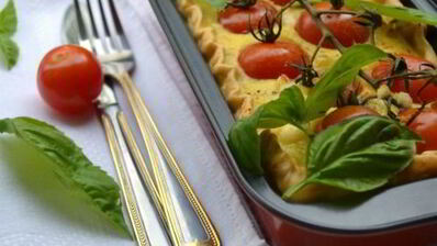 киш с черри и греческим сыром