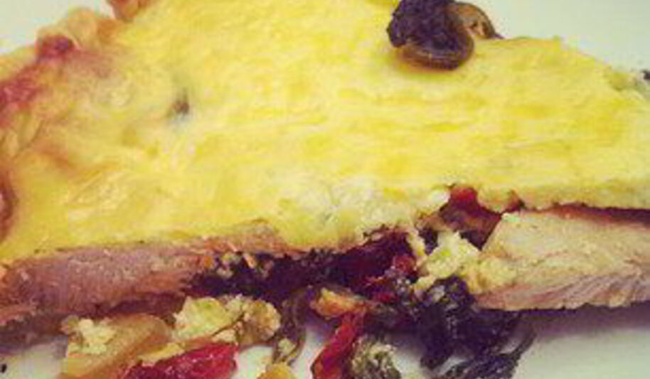 Рецепт киша с индейкой, шпинатом и рикоттой