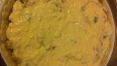 киш с индейкой, шпинатом и рикоттой