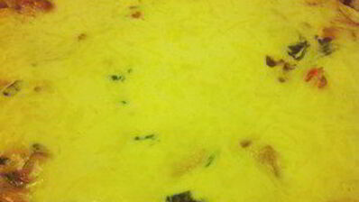 киш с индейкой, шпинатом и рикоттой