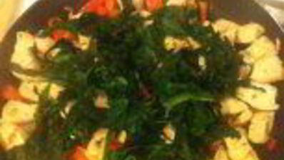 киш с индейкой, шпинатом и рикоттой