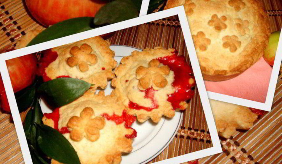 Рецепт пирог c яблоками и красной смородиной
