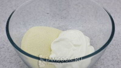 пирог из манной крупы с горохом