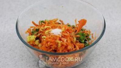 пирог из манной крупы с горохом