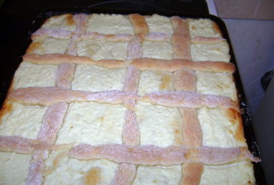 Пирог с творогомСеточка