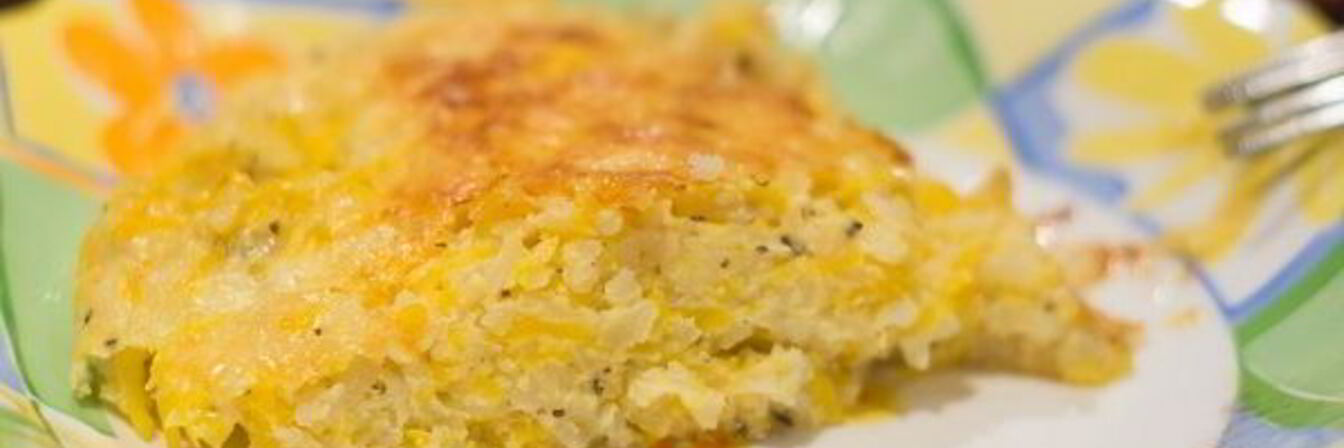 Пирог с тыквой и рисом
