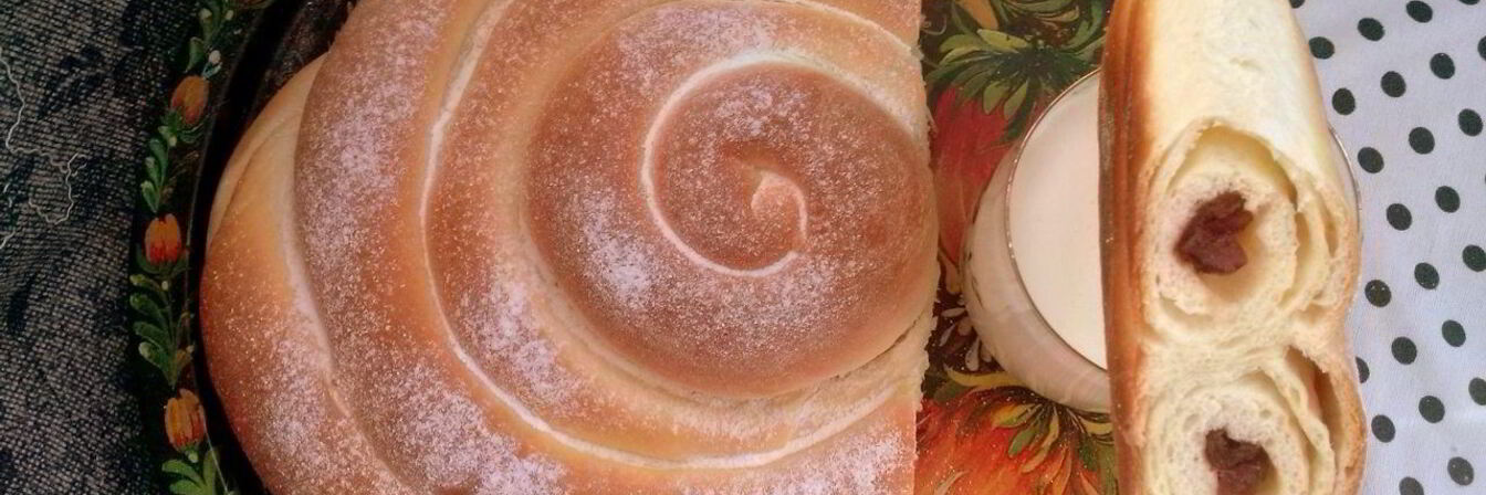 Пирог Улитка с вишней