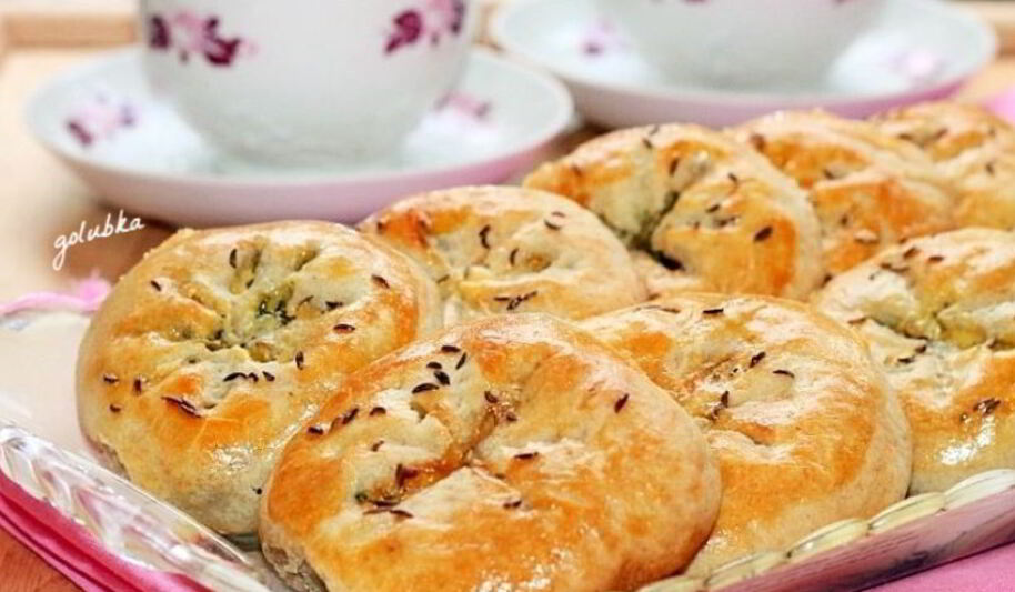 Рецепт пирожков-булочек на кефире с оливками и зеленью