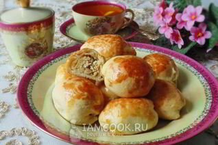 Пирожки Быстрые с курицей и яйцом