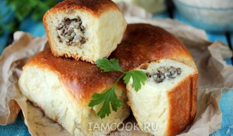 Рецепт пирожков печеных с легким и рисом
