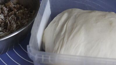 пирожки с гречкой, беконом и яйцом