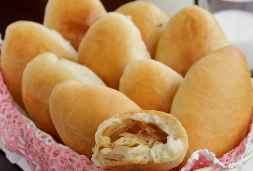 Пирожки с капустой постные