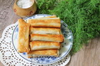 Пирожки-сигары с творогом