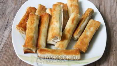 пирожки-сигары с творогом