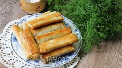 пирожки-сигары с творогом