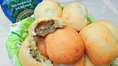 постные пирожки с чечевицей и картофелем