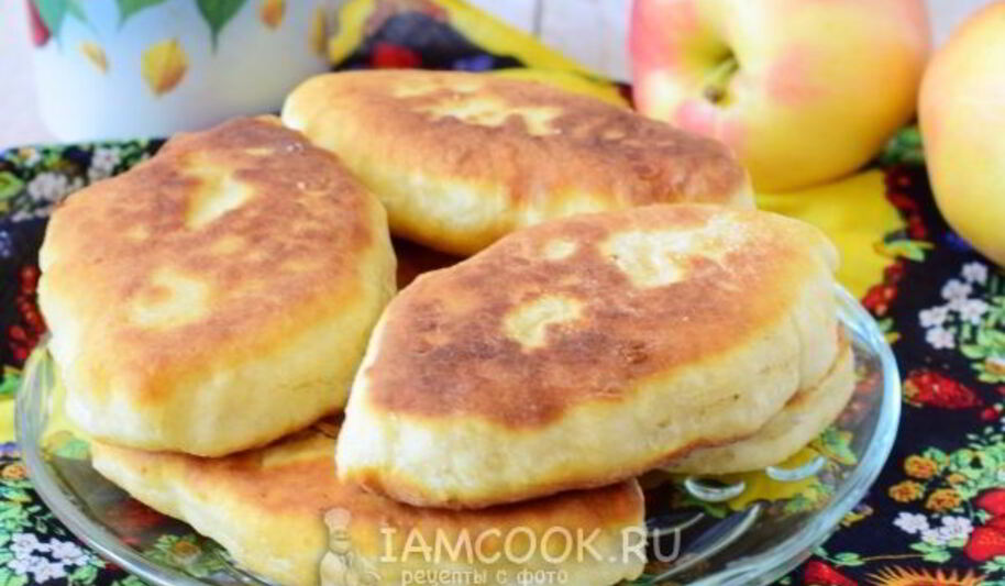 Рецепт жареных пирожков с яблоками