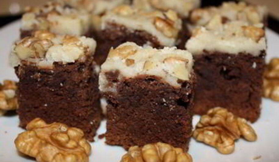 Рецепт брауни с глазурью и орехами