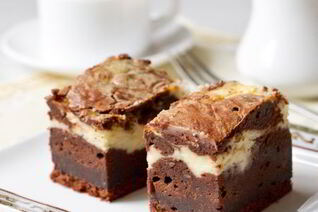 Кофейные брауни с маскарпоне