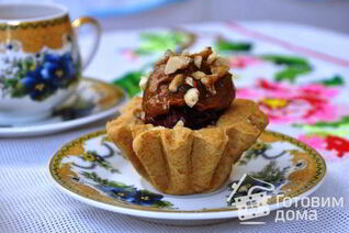 Пирожное Корзиночка со сгущеным молоком