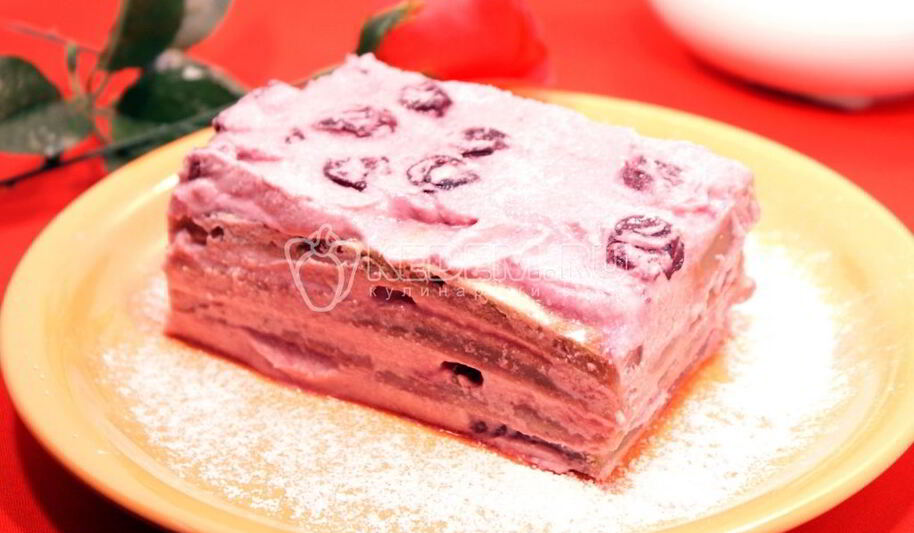 Рецепт пирожного с вишней