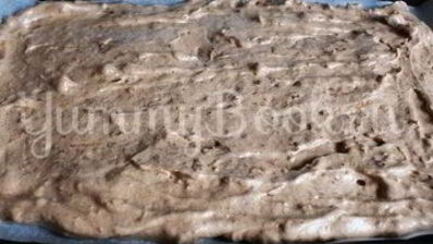 пирожные шоколадное безе с орехами