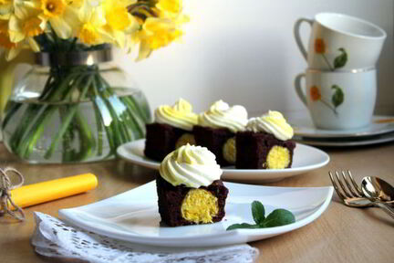 Шоколадное пирожное Сюрприз