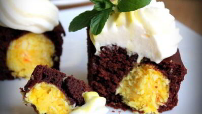 шоколадное пирожное сюрприз