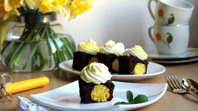 шоколадное пирожное сюрприз