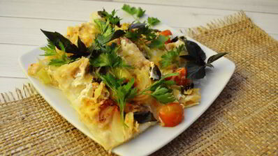 диетическая пицца на лаваше