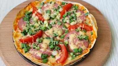 пицца из лаваша в духовке