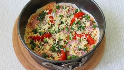 пицца из лаваша в духовке