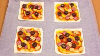 пицца из слоеного теста