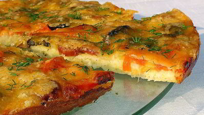 пицца на кабачковой основе