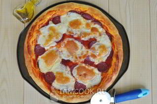 Пицца пепперони с жаренной моцареллой