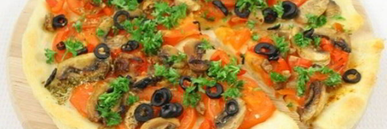 Пицца постная с грибами