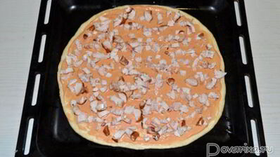 пицца с копченой курицей