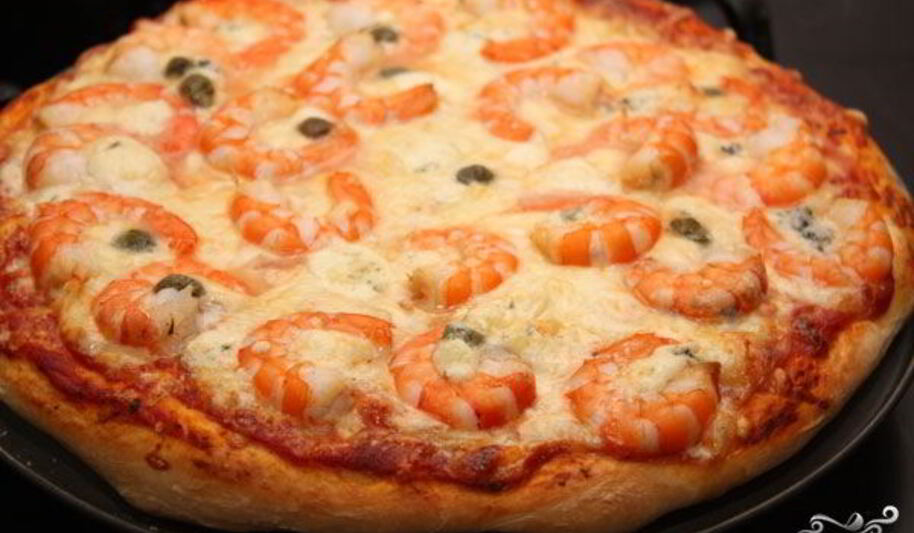 Рецепт пиццы с креветками в мультиварке