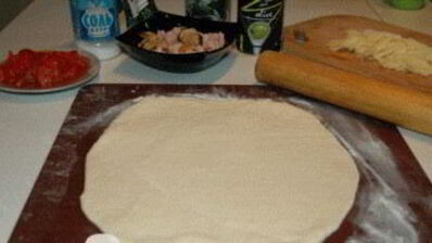 пицца с креветками в мультиварке