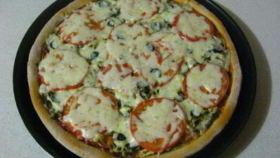 пицца с лесными грибами