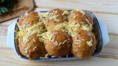 пицца в мягких булочках