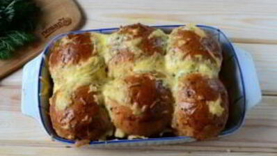 пицца в мягких булочках