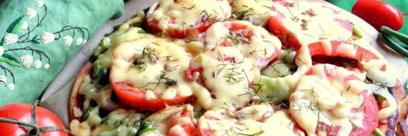 Заливная пицца в сковороде