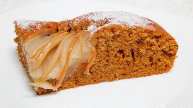 постная медовая коврижка с яблоками