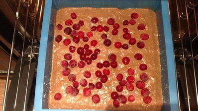 постная шоколадная коврижка с клюквой