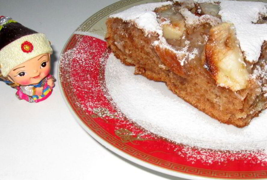 Постная яблочная коврижка