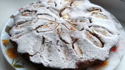 постная яблочная коврижка