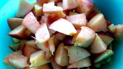 шарлотка с нектаринами