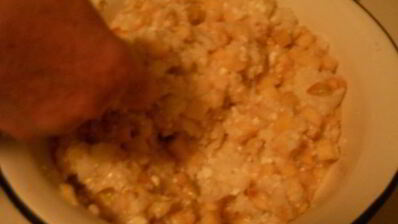 шарлотка с рисом и яблоками