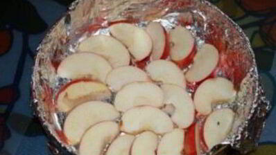 шарлотка с яблоками без масла